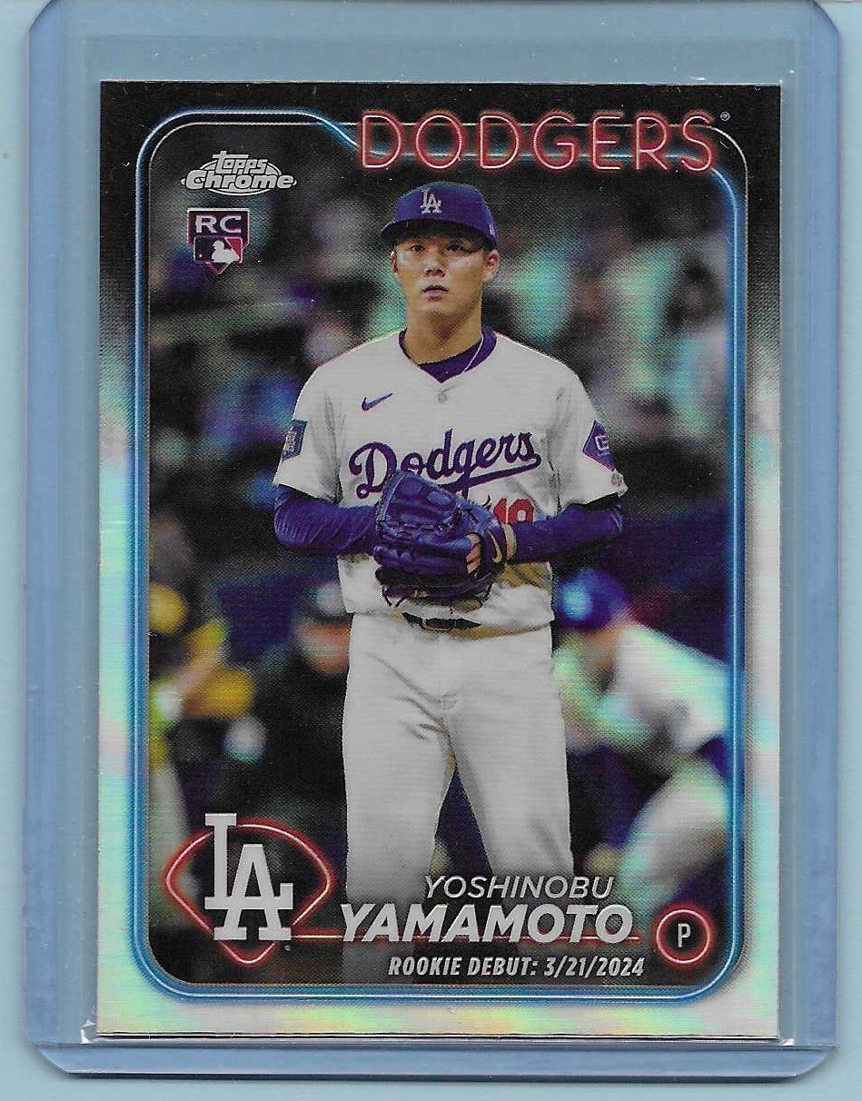 2024 Topps Chrome Update Rookie Debut Refractor Yoshinobu Yamamoto #USC108 RC