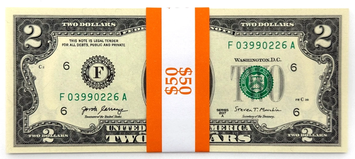 Uncirculated $2 US Federal Reserve Small Notes for sale | eBay