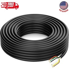 100 Foot Heavy Duty 14AWG 6 Way Round Conductor Wiring RV Trailer Cord Harnes...