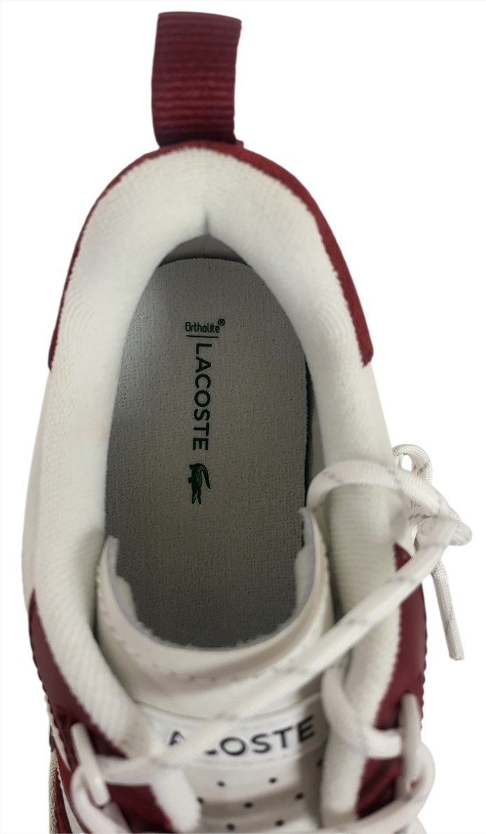NEW Lacoste L002 222 1 Cfa Sneaker WHT/BURG SIZE: 8 | eBay
