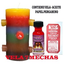 Vela 7 Mechas - 7 Colores – Rompe Trabajos, Rompe Conjuros, Quita Brujerias