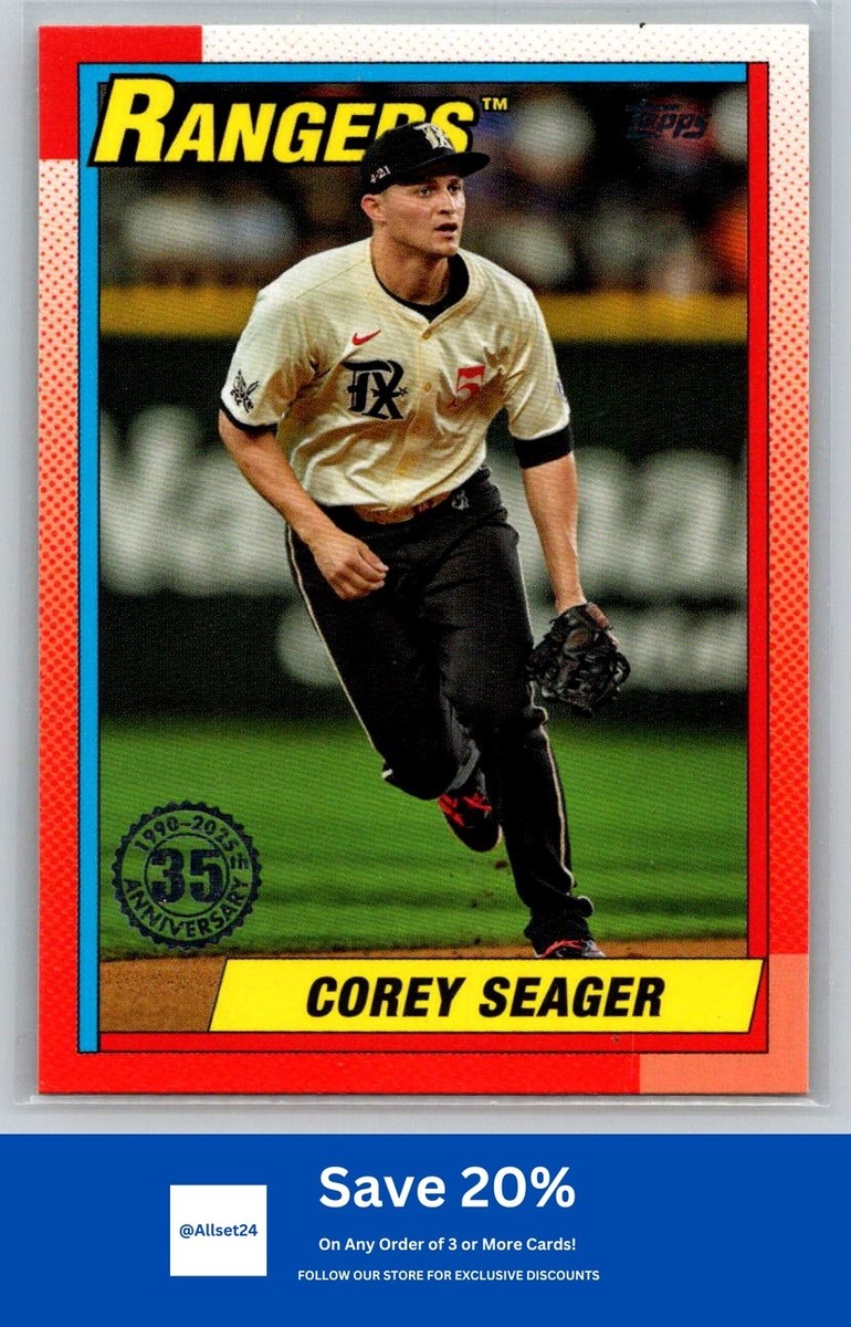 2025 Topps #T90-4 Corey Seager 1990 Topps Baseball 35th
