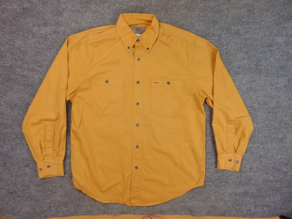 Camisa The Territory Ahead Para Hombres Med Amarillo Mostaza Manga Larga Camisa Abotonada Foto 3 de 4