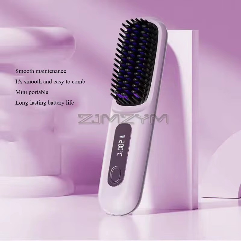 Hot Cordless Rechargeable Mini Hair Straightener - Go Brush Pro Numoya Wand