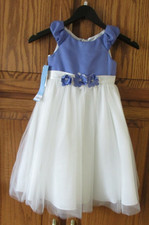 Alfred Angelo Flower Girl Dress size 5 NWT White With Purple 6655