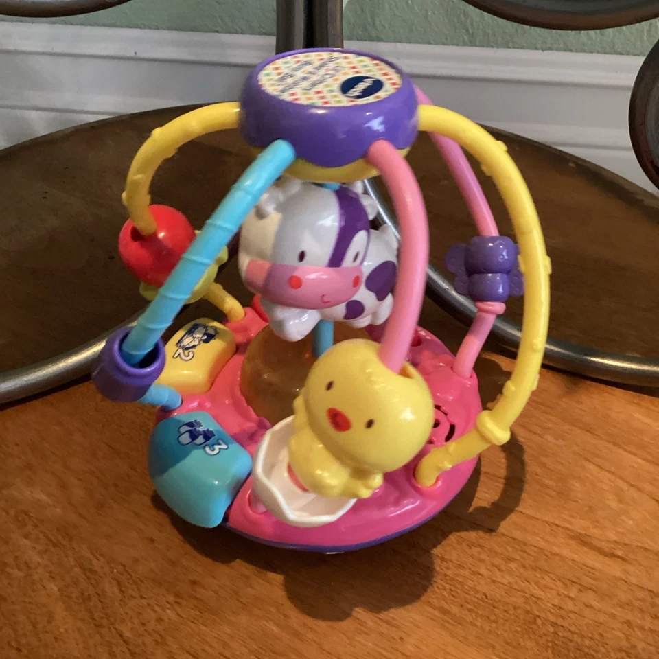 VTech Lil' Critters Shake & Wobble Busy Ball Baby Toy, Purple Pink Shake Music - Image 2 of 4
