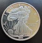 2001 Walking Liberty Dawn of New Millennium .999 Fine Silver Round 1 Troy Ounce