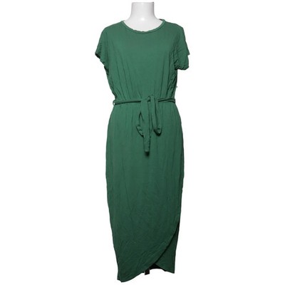 Puuvillatehdas, Maxikleid, Größe: L, Grün, Elasthan/Viskose, Einfarbig #SwT