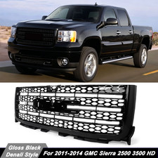 New Gloss Black Grille Assembly For 2011 2012 2013 2014 Gmc Sierra 2500 3500 Hd
