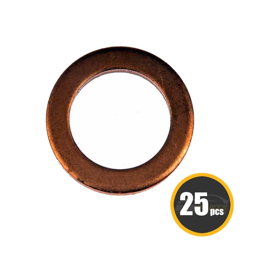 For Porsche Carrera GT 2004-2006 Engine Oil Drain Plug Gaskets 25 Pieces Copper