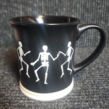 Esqueleto Halloween Bailando Esqueleto Huesos Calaveras Taza Café Taza