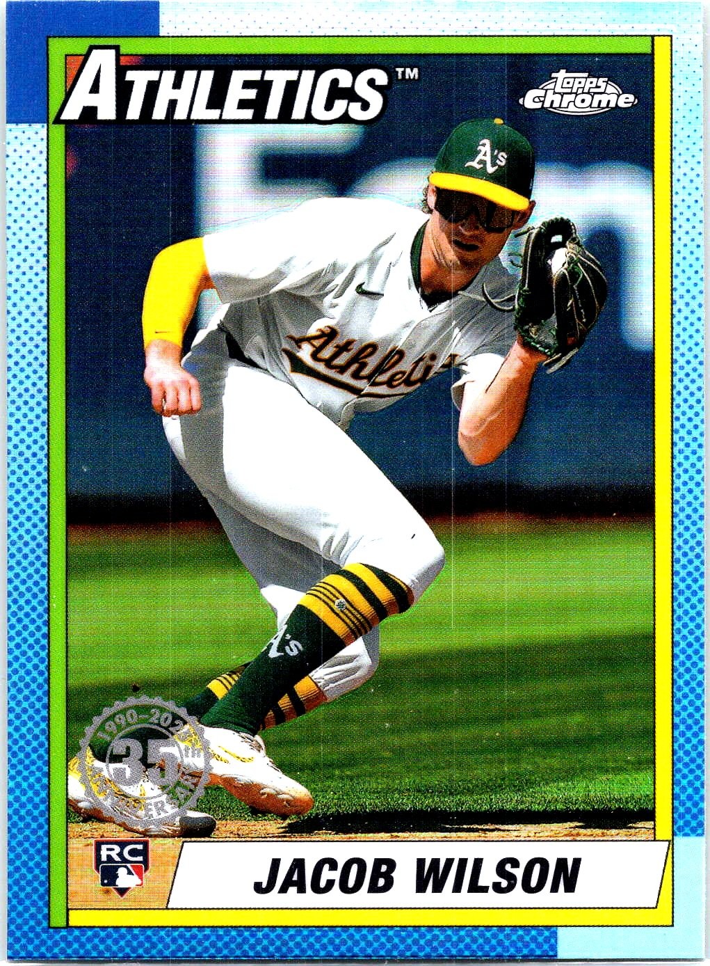 2025 Topps Chrome #90CB-18 Jacob Wilson 1990 Topps Baseball 35th Anniversary