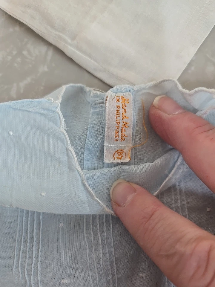 Lot Of 10 Vintage/Antique Newborn Baby Dresses Embroidered Cotton - Image 4 of 4