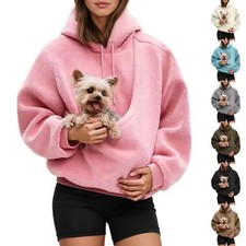 Hoodies with Kangaroo Pouch Funny Sweatshirts with Cat Pocket Dog Carrier