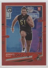 2020 Panini Donruss Rookie Optic Preview Red Prizm 96/99 Jedrick Wills 0j8m