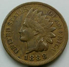 US 1888 Indian Head Cent  **