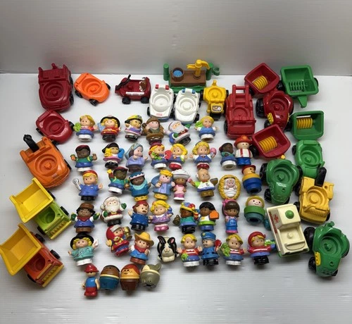 Vintage Y2K Fisher Price Little People Lot Assorted Figures Vehicles - READ
