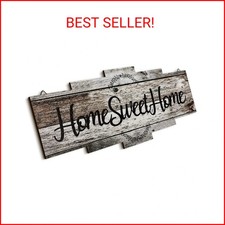 Jetec Home Sweet Home Sign, Rustic Wood Room Wall Decor, Farmhouse Plaque Wall H