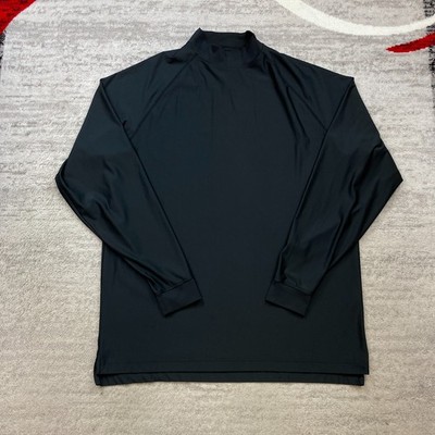 FootJoy Mock Neck Shirt XL Black Performance Golf Outdoors Preppy Hike Club Mens