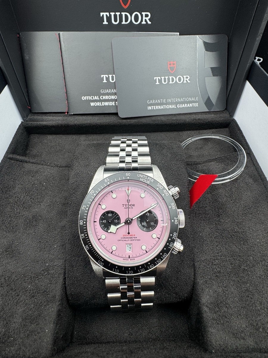 2026 Tudor Black Bay Chrono 41mm PINK Steel JUBILEE 79360 Unworn