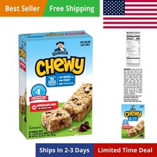 Quaker Chewy Granola Bars, Chocolate Chip, 58 Count - Packaging May Vary