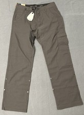 Prana Stretch Zion Pants II Relaxed Fit Straight Leg Dark Iron Men  s 30x30