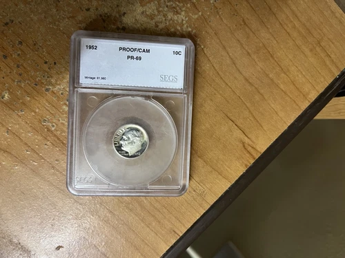 mercury dime 1952 69 pr Proof/Dcam Low mintage LOOK 81,980