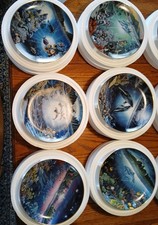 Lot of 12 Porcelain Dolphin Ocean Scene Collector Plates Decorative Set