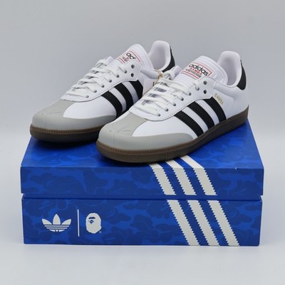 JR9245 A BATHING APE adidas Originals Samba Cloud White Core Black Gum (Men's)