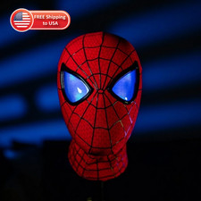 The Amazing Spider-Man Mask Peter Parker For Halloween Cosplay, LED, Moving Eyes