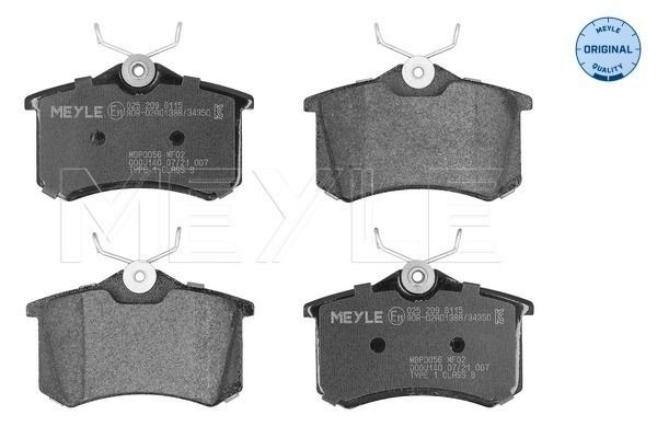 Braking System Disc Brake Pad Set Meyle 025 209 6115 Fits Peugeot Seat VW 405