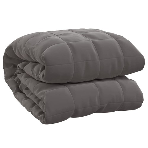 Coperta Ponderata Grigio Poliestere, Perline di Vetro 86,6 pollici x 92,5 pollici - Foto 2 di 6