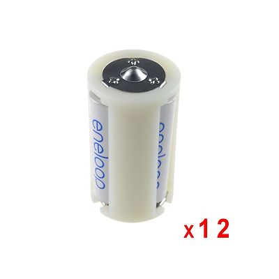DSLRKIT Parallel Adapter Battery Holder Case Convertor 3 AA/LR6 to 1 D Size 12pc