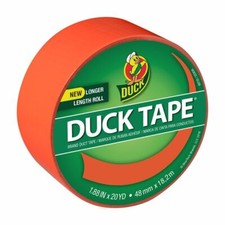 NEW Duck Brand 1.88 in. x 15 yd. Duct Tape Neon Orange Heavy Duty Strong