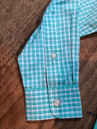 Vineyard Vine Whale Hemd Jungen Button Down Neu Mit Etikett Gingham Capri Blau - Bild 4 von 11