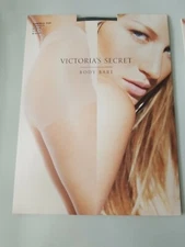Victoria's Secret Body Bare Black Size A Control Top 7Den Sheer Pantyhose Sexy