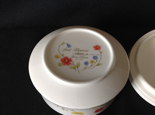 Mikasa Just Flowers (A4-182) One (1) Sugar Bowl & Lid Bone China Narumi Japan - Picture 17 of 17