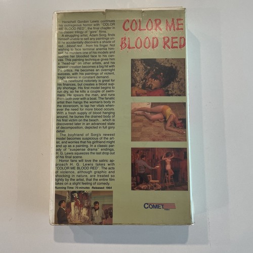 Color Me Blood Red Big Box SELTEN HORROR VHS Herschell Gordon Lewis Gore Trilogie - Bild 3 von 12