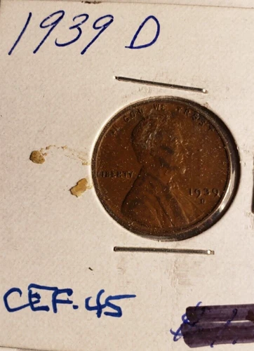 1939 D LINCOLN WHEAT PENNY CENT CHOICE EXTREMELY FINE CONDITION