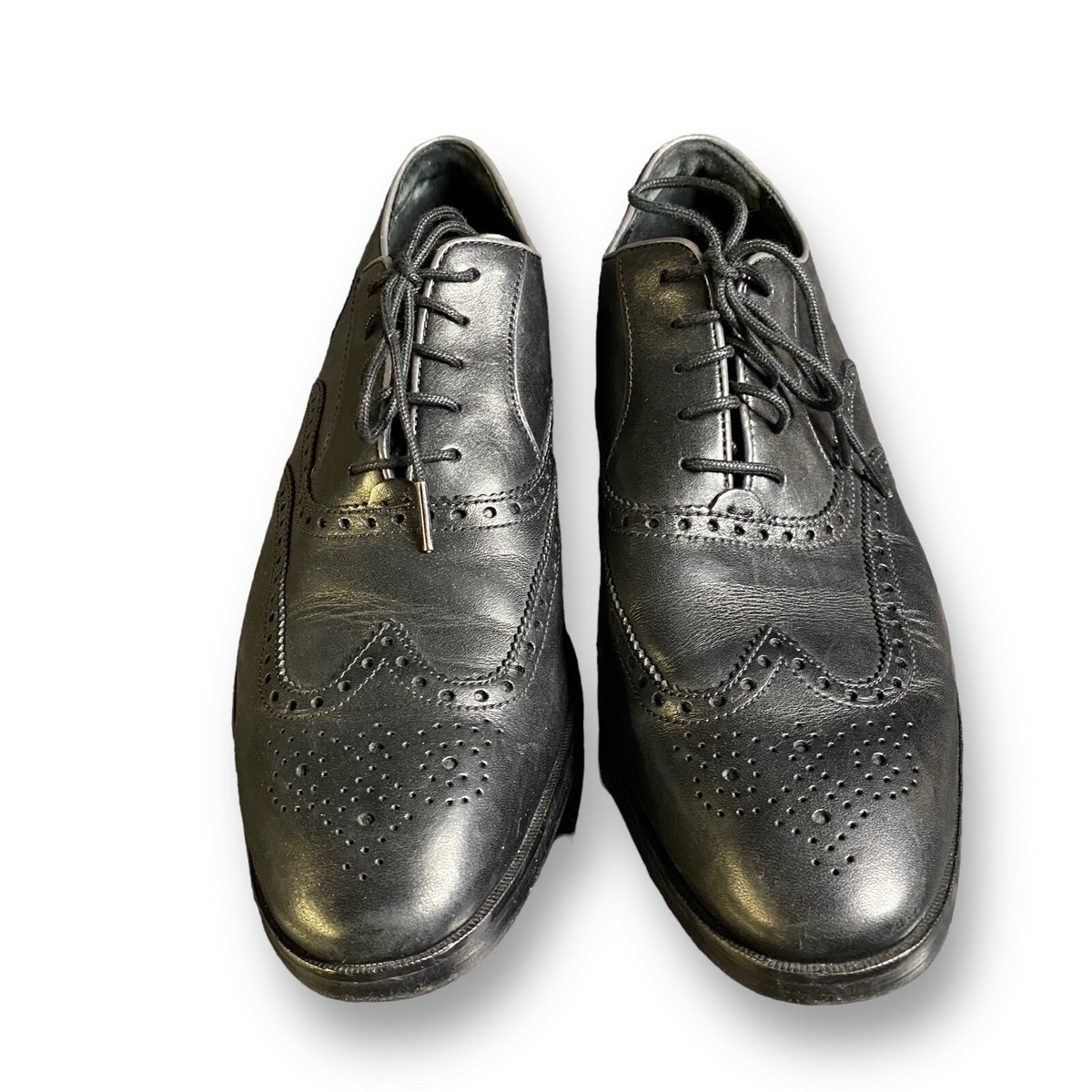 Cole Haan Mens Oxford Wingtip Shoes Black Size 11.5 M C23751 