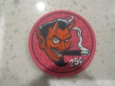 25 Cents Smoking Devil El Diablo Casino Chip Free Mystery Las Vegas Poker Chip