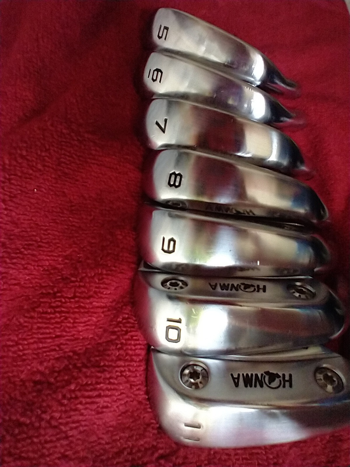 Left handed iron set heads only Honma T"World , 511 plus standard