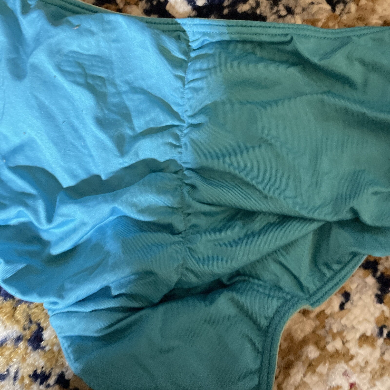 NWOT Flirtitude Medium SMOOTH Blue RARE STRAPPY STRING BIKINI PANTIES