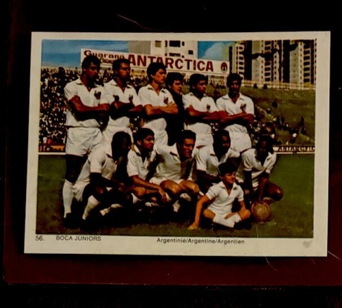 1969 Monty Gum #56 Boca Junior Santos Soccer Team Card With Pele