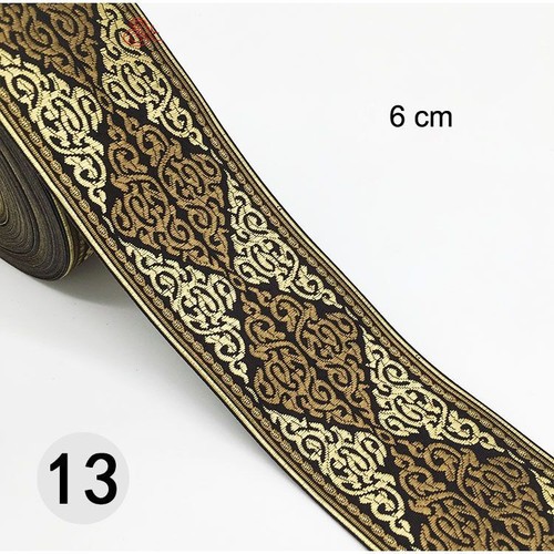 1M Floral Jacquard Ribbon Clothing Lace Fabric Garment Craft Decorative Ribbons - Picture 26 of 44