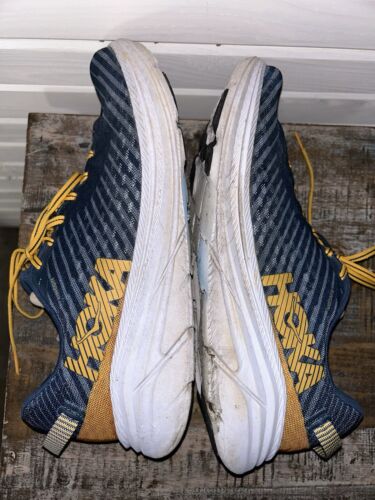 Scarpe da corsa sportive Hoka One One Rincon taglia uomo 13 blu oro ammortizzate - Foto 7 di 10