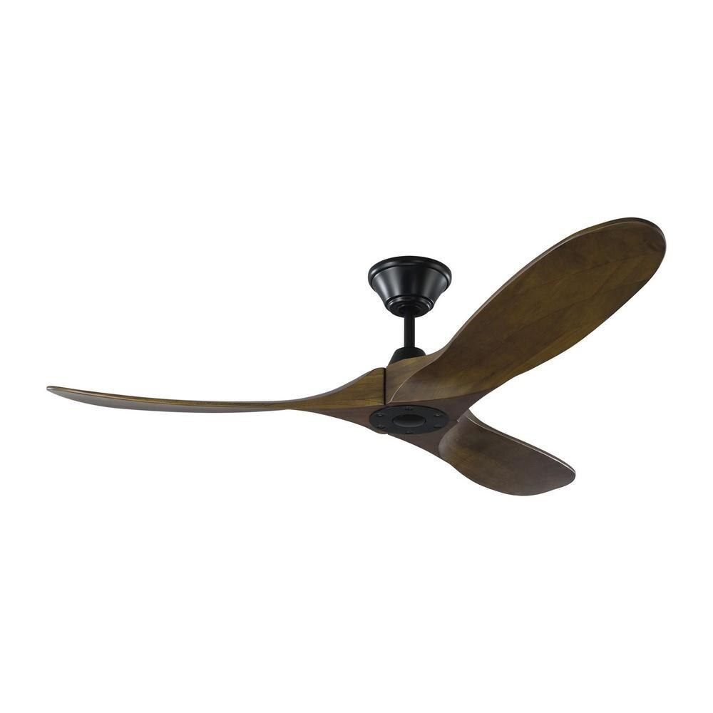 52 Inch Propeller Ceiling Fan with Remote Control (3-Blade)-Matte Black