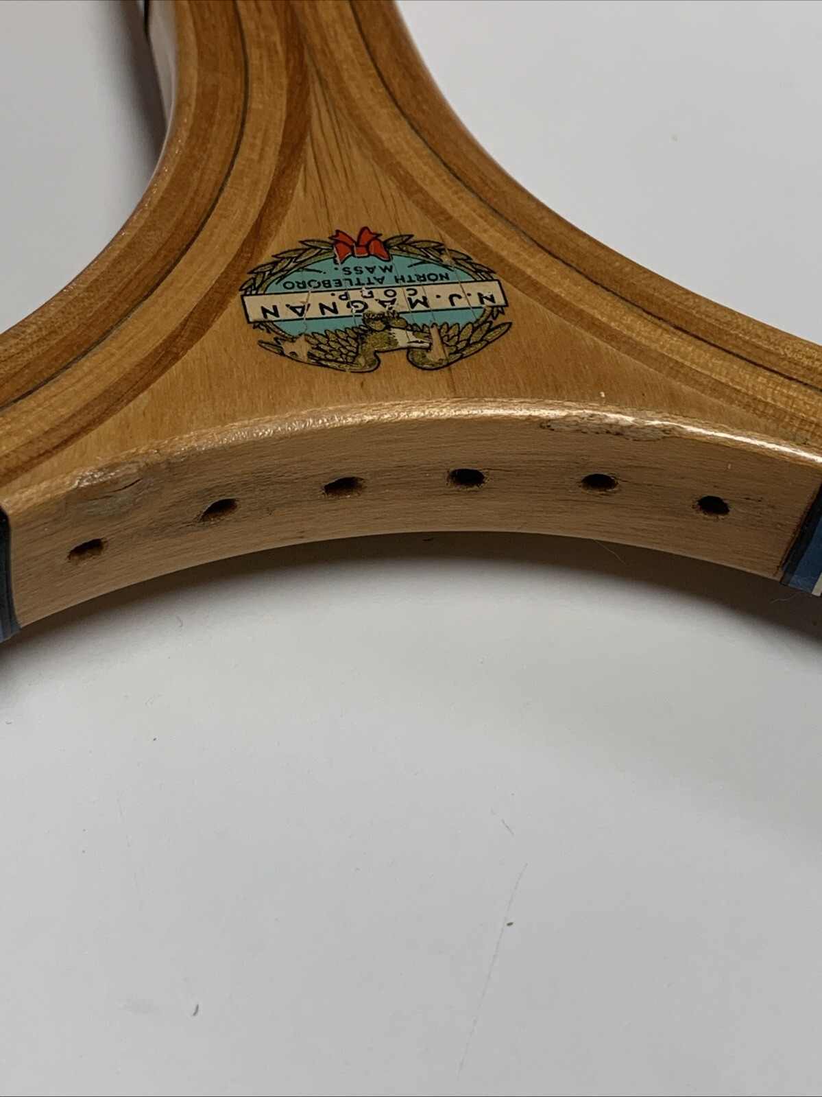 Vintage 1940s N. J. Magnan CHAMPION wooden tennis racquet, Exceptional Condition