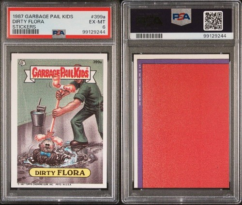 1987 Topps Garbage Pail Kids DIRTY FLORA Puzzle Back #399a PSA 6 - Picture 3 of 4