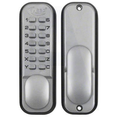 ASEC 2300 Serie Digitales Türschloss mit Tastatur und optionaler Halterung Satin Chrom